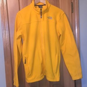 North Face Boys Yellow Fleece Jacket XL